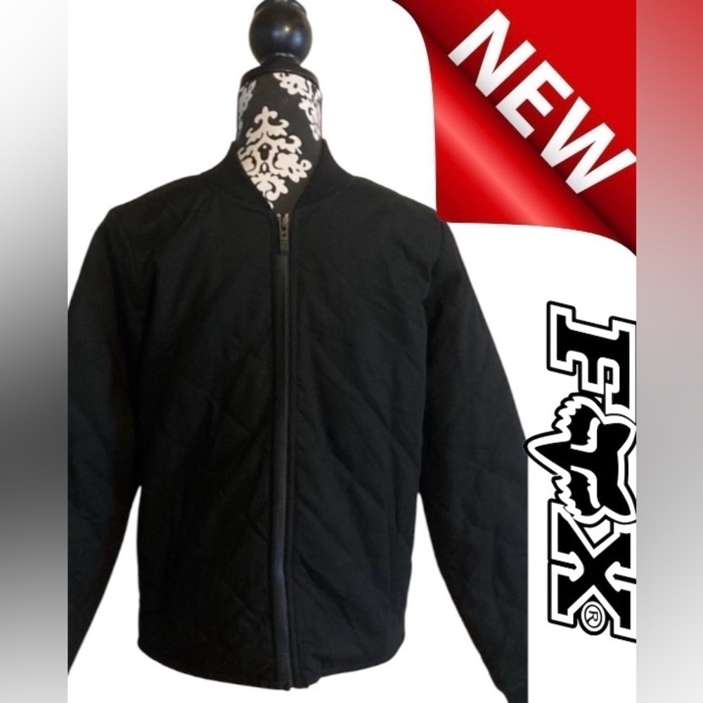 NWT FOX Jacket Women's Size Small Black Racing Cosmic Bomber